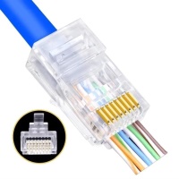 RJ45 NİVATECH NTC-698 CAT6 100LU (PASS TYPE) AKILLI RJ 45 SOKET - 1